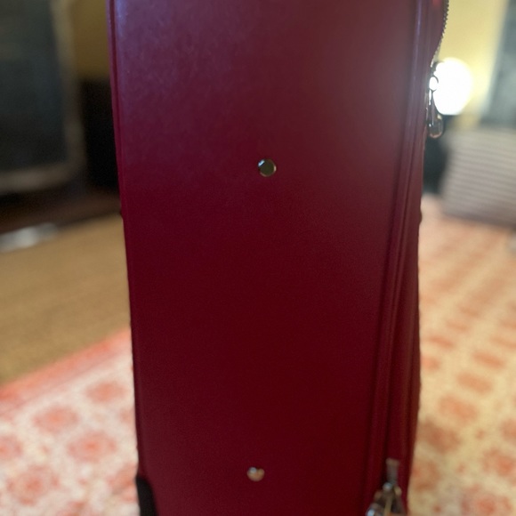 Henri Bendel Red Leather 360 Wheeled Carryon West 57th - Saffiano leather - $750 - Picture 9 of 11